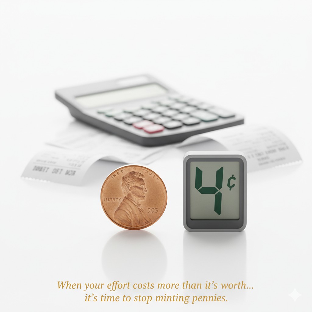 Stop Minting Pennies - When effort costs more than it's worth